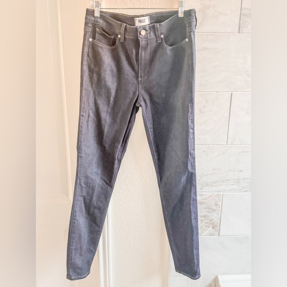 PAIGE Hoxton Ultra Skinny Jeans Womens Size 29 High-Rise High Waisted Dark Wash - Picture 6 of 10